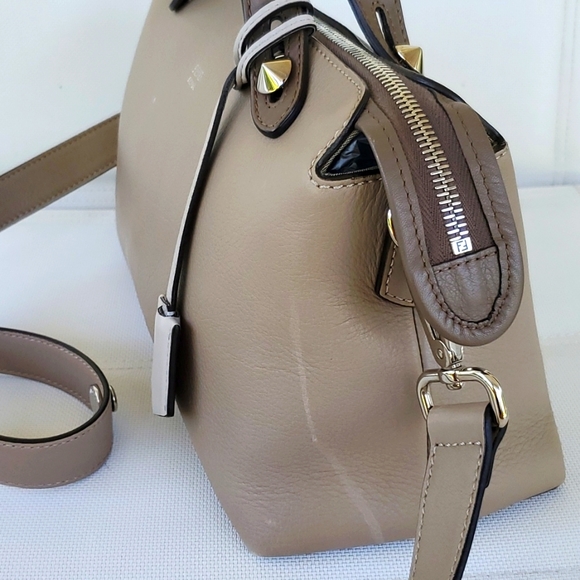 Fendi tri color By The Way Boston bag in larger size taupe grey - Picture 5 of 17